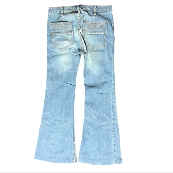 Free People Light Wash Boho Flared Jeans; 25 - Picture 2 of 7